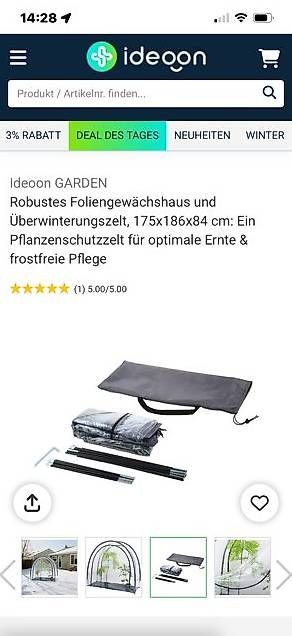 Gartenhäuser & Gewächshäuser: Gewächshaus/Pflanzenschutz für den Balkon oder Garten/NEU – Gebraucht aus Basel von bella62 1