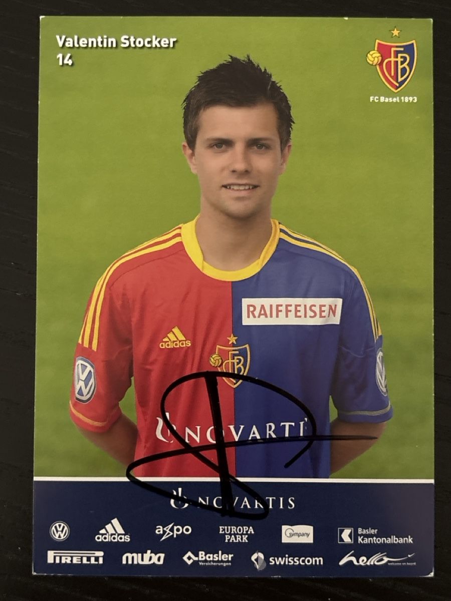 Autografi: Valentin Stocker Saison 2012/2013 FC Basel mit Untersc – Usato da Uetendorf venduto da hoisle