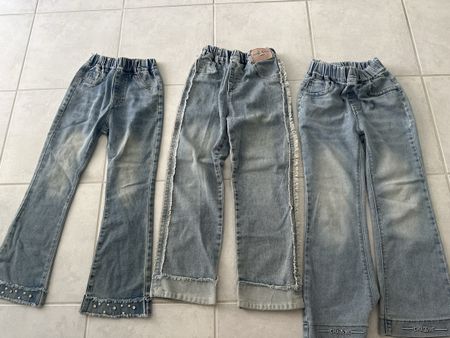 3 Paar Mädchen Jeans blau verschiedene Modelle gebraucht