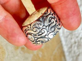 Massiver Silberring PLAY PATTERN (59)