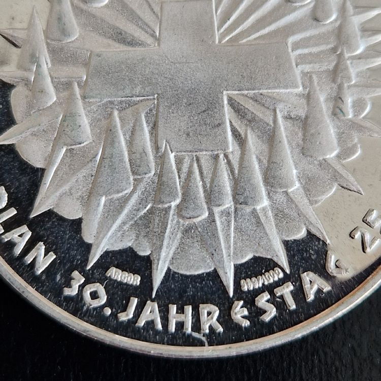 Silbermedaille General Guisan Reduit Plan 1940 Schweiz 🥇 Acheter