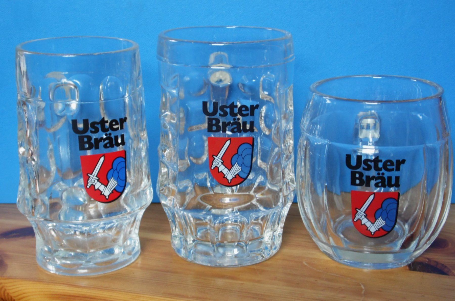 Bicchieri: 6 Biergläser Bier Brauerei Uster – Usato da Lichtensteig venduto da B-B-Bier 1