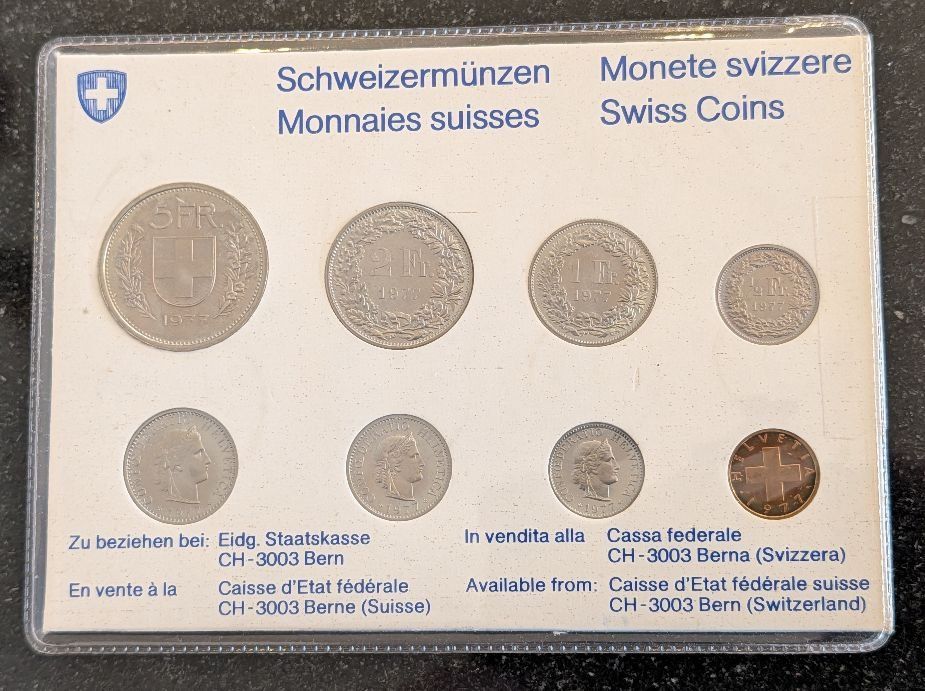 Tutti le monete: CH - Münzsatz 1977 stgl – Nuovo (secondo la descrizione) da Arch venduto da moneyswiss