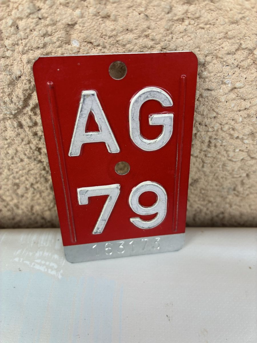 Schilder: Velonummer Aargau AG 79  – Gebraucht aus Trimbach von cendira 3