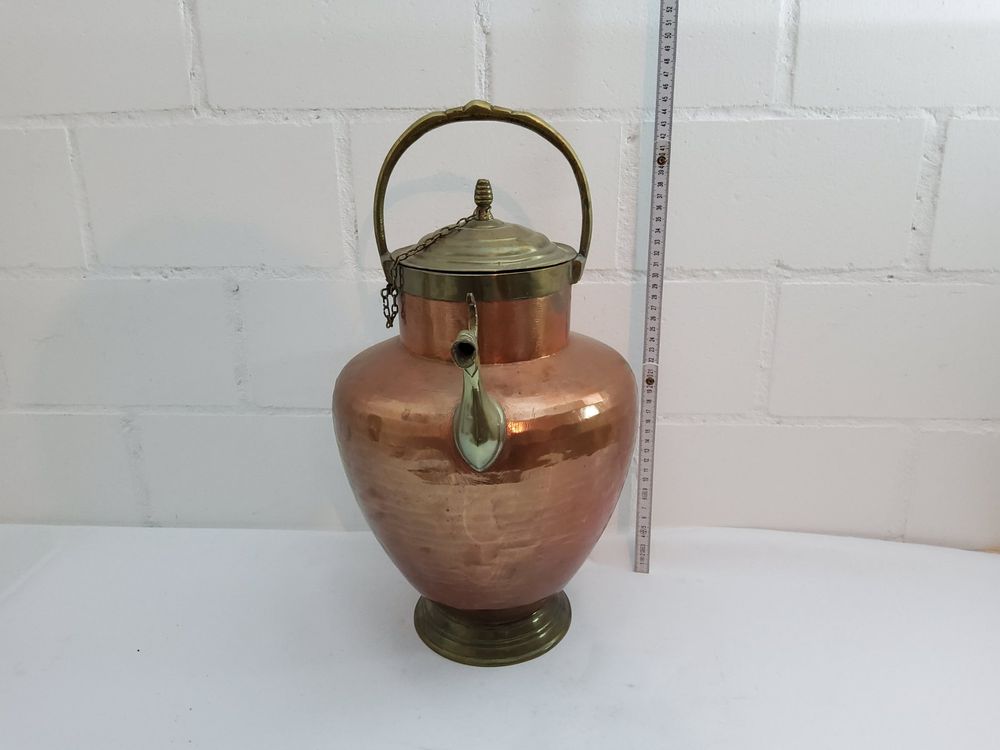 Handgefertigte Kupfer-Teekanne – 1600 Ml, Für Herdplatten, Mit Filter & Rutschfestem Griff