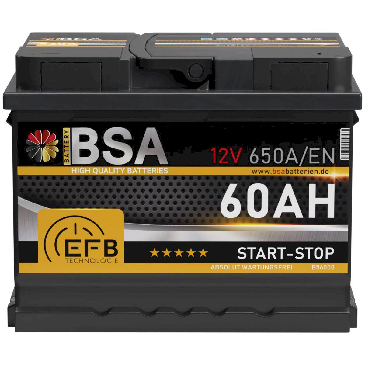 Batterien: BSA EFB Autobatterie 60Ah 12V – Neu und originalverpackt aus Bottighofen von zaap