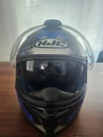 Motorradhelm HJC schwarz blau Klapphelm Grösse L neu