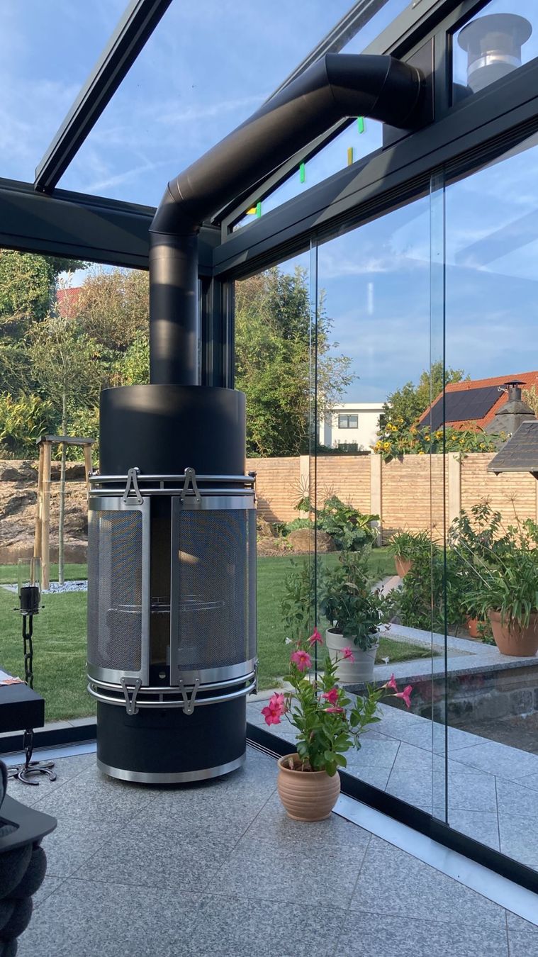 Camini: Cheminée Edelstahl Grillkamin Design – Nuovo e nell'imballaggio originale da Au SG venduto da Selwie 3