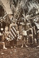 Schweizer Mission, Dajak Typen aus Nordost-Borneo