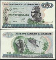Zimbabwe 20 Dollars UNC 1994