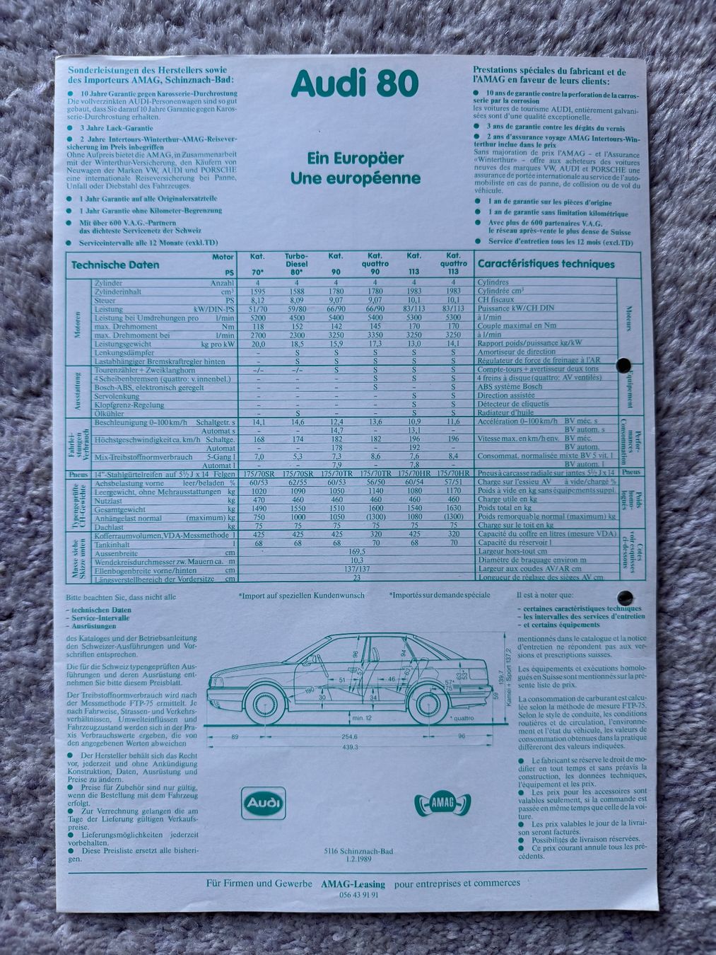 Audi Automobili: Audi 80 1988 – Usato da Morrens VD venduto da kawah2 8