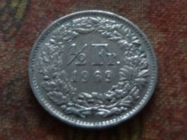 1/2 Fr. 1969 Sans/Ohne "B"