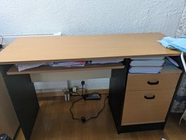 Wood Desk with Drawers - Ideal Study Space!