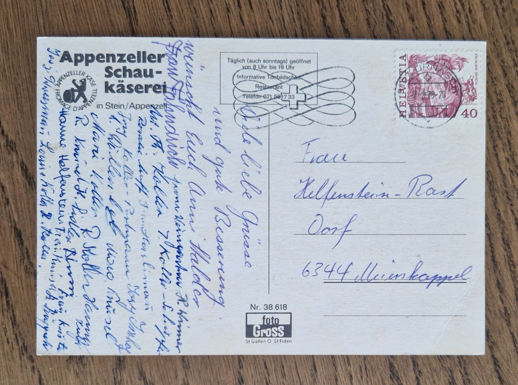 Cartoline postali: Appenzeller Schaukäserei 1979 – Usato da Ebikon venduto da Donar50 1