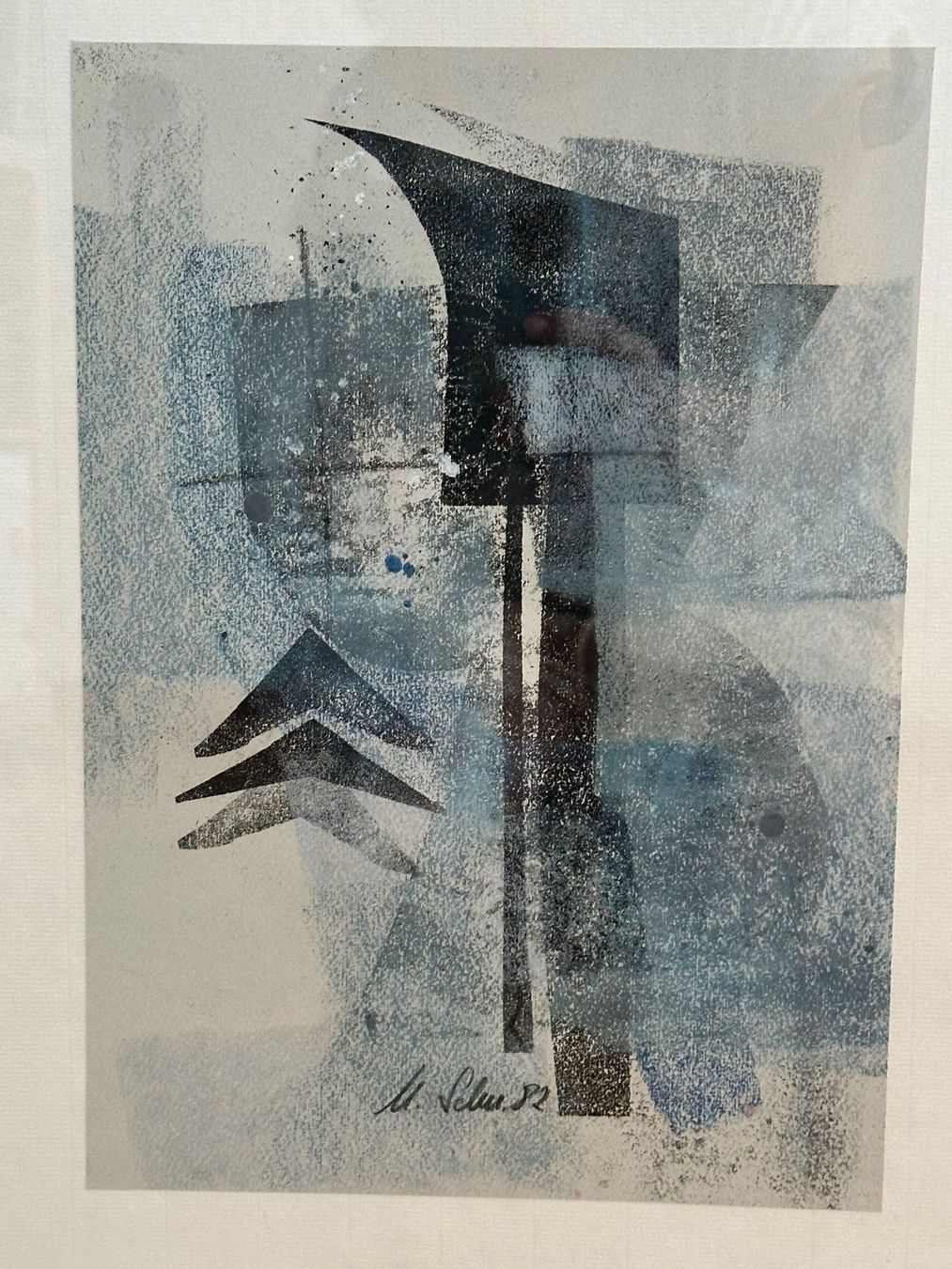 Foto & Immagini: Abstraktes Kunstwerk 1982 gerahmt – Usato da Bülach venduto da Jubet 1