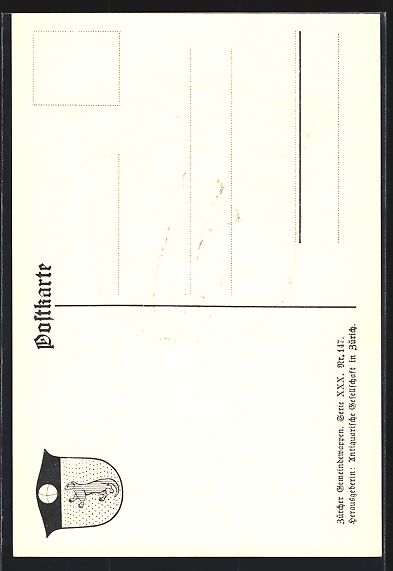 Cartoline postali: Gossau /ZH, Wappen der Gemeinde mit rote – Usato da Berlin venduto da bartko-reher 1