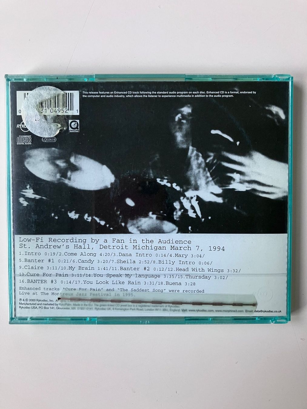 CD: Morphine – Bootleg Detroit CD – Usato da Luzern venduto da Madvibe 2