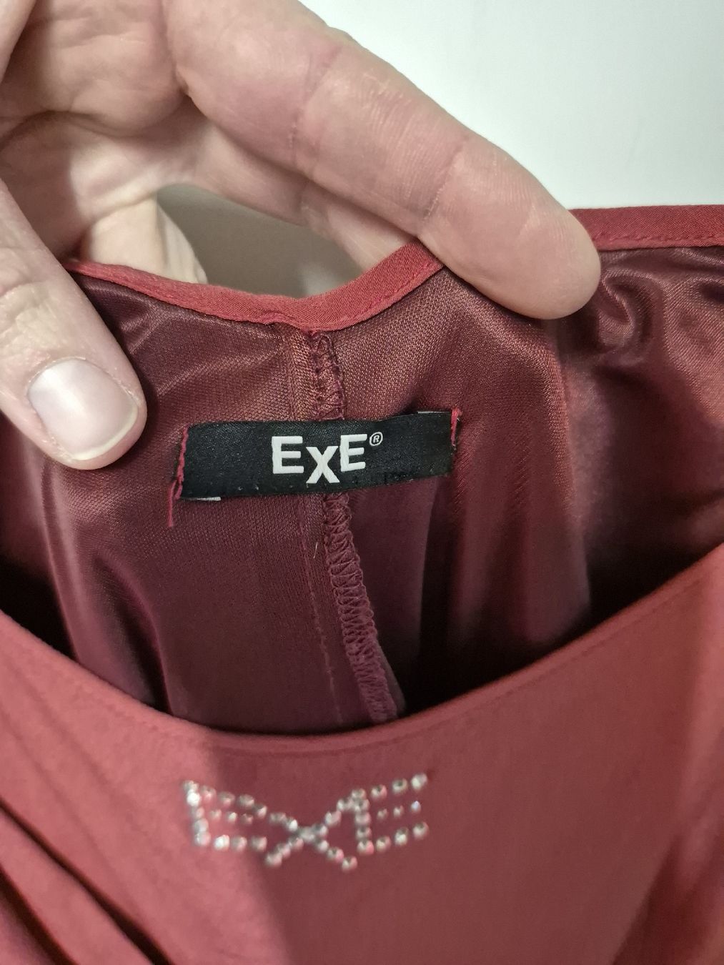 Vestiti: EXE Seidenkleid Gr.38 rot, elegant – Usato da Merligen venduto da muss_haben 6