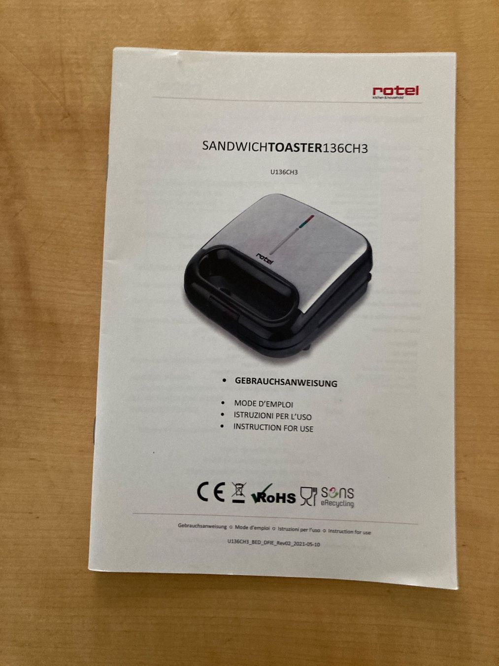 Rotel Elettrodomestici da cucina: Rotel Sandwichtoaster – Usato da Boudry venduto da Igiam 6