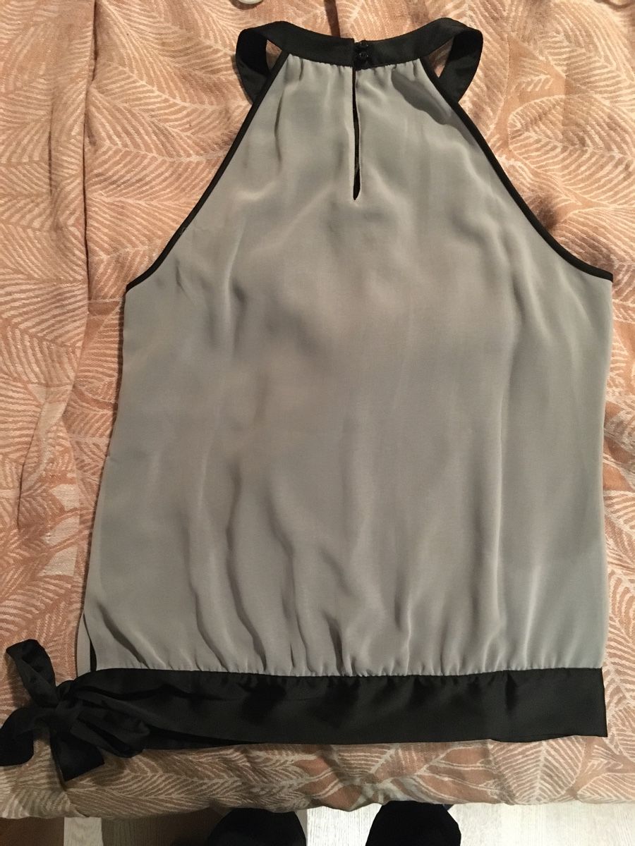 S.Oliver Tops: S. Oliver Selection Top elegant grau schwarz Grösse 34 – Gebraucht aus Oberrohrdorf von Desteny1 1