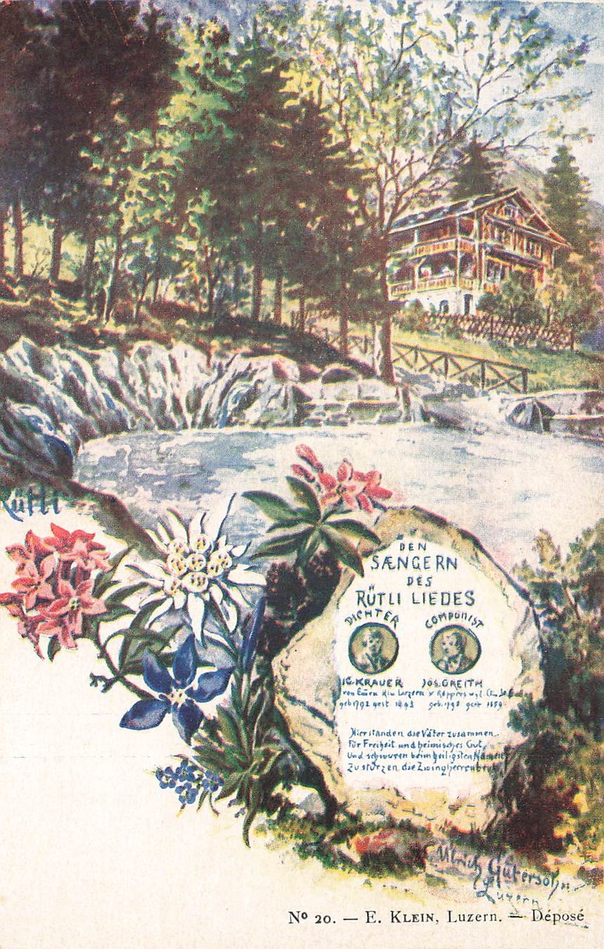 Cartoline postali: Ben Sangern des rutli liedes – Usato da Biasca venduto da Blenio71