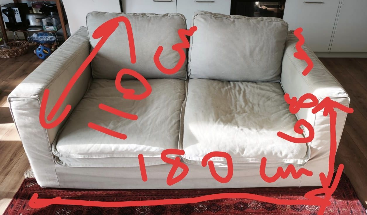 Divani: Comfortable Couch Sofa Noelia beige 180 cm Breite – Usato da Bern venduto da Khalid6666 2