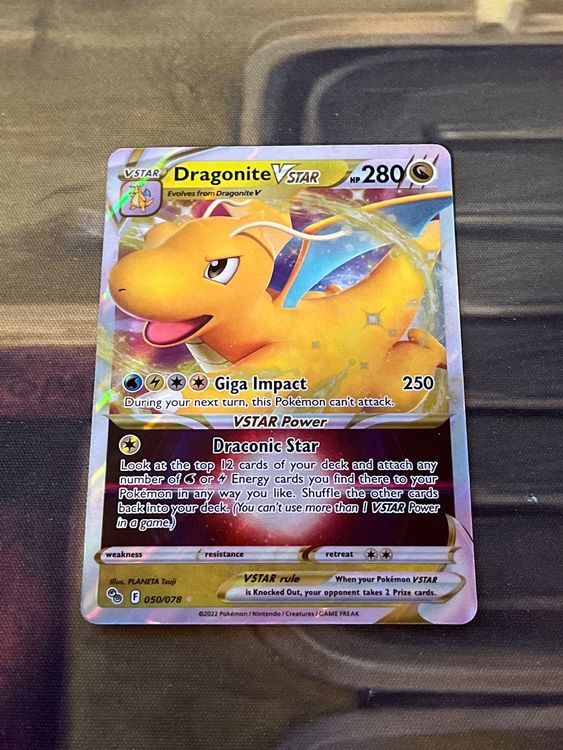 Pokemon Card Dragonite VSTAR Pokemon Cards Etui Special DRAGONITE VSTAR  050/078 - Ultra Rare - Pokmon Secret #081 Full Art Dragonite Vstar 81 78