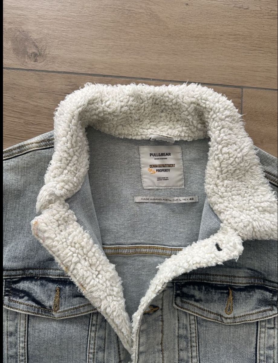 Giacche: Pull&Bear Jeansjacke mit Teddyfell, Grösse L, Top! – Nuovo (secondo la descrizione) da Waltenschwil venduto da kneda 3