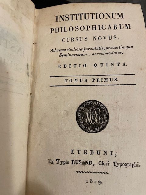 Libri: Institutiones Philosophicae – Usato da Zürich venduto da bri_pt8h 1