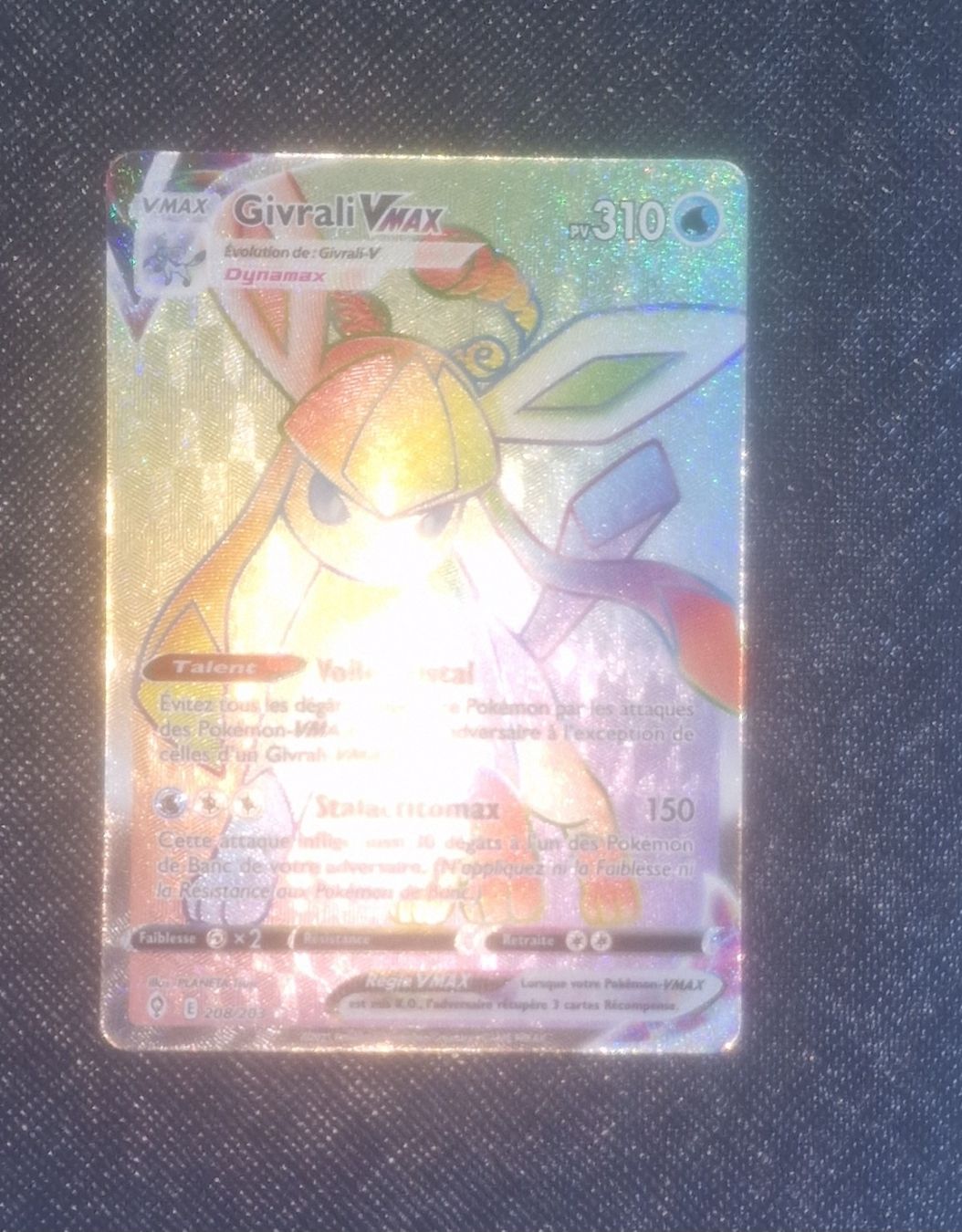 Pokémon Carte collezionabili: Givrali Vmax Rainbow FRançais 208/203 – Nuovo (secondo la descrizione) da Genève venduto da Jojo_pokemon 2