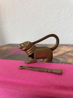 Antikes Chinesisches Schloss Foo Hund Messing