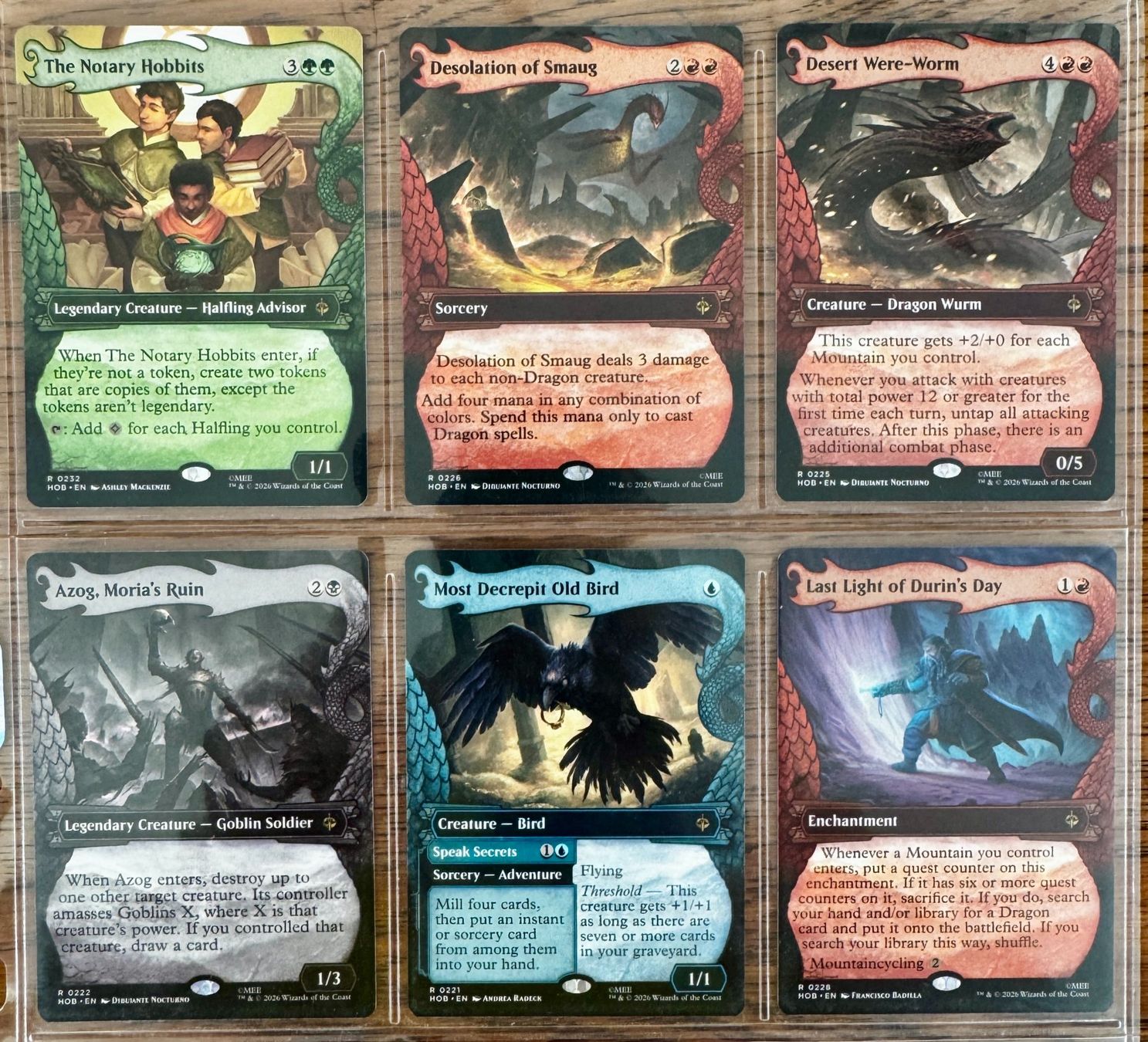 Magic The Gathering Sammelbilder & Trading cards: The Hobbit Dragonframe Rares 6stk – Neu (gemäss Beschreibung) aus Rechthalten von hosme_be