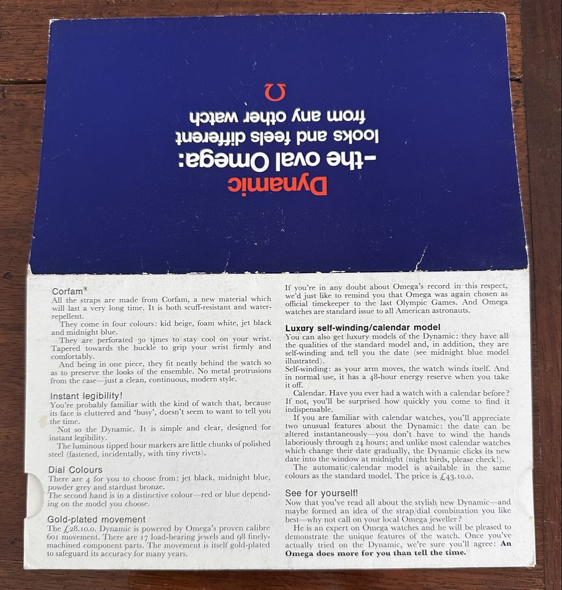 Omega Orologi: Omega Dynamic Brochure – Usato da Tenero venduto da .xxxxxxxxxx10 3