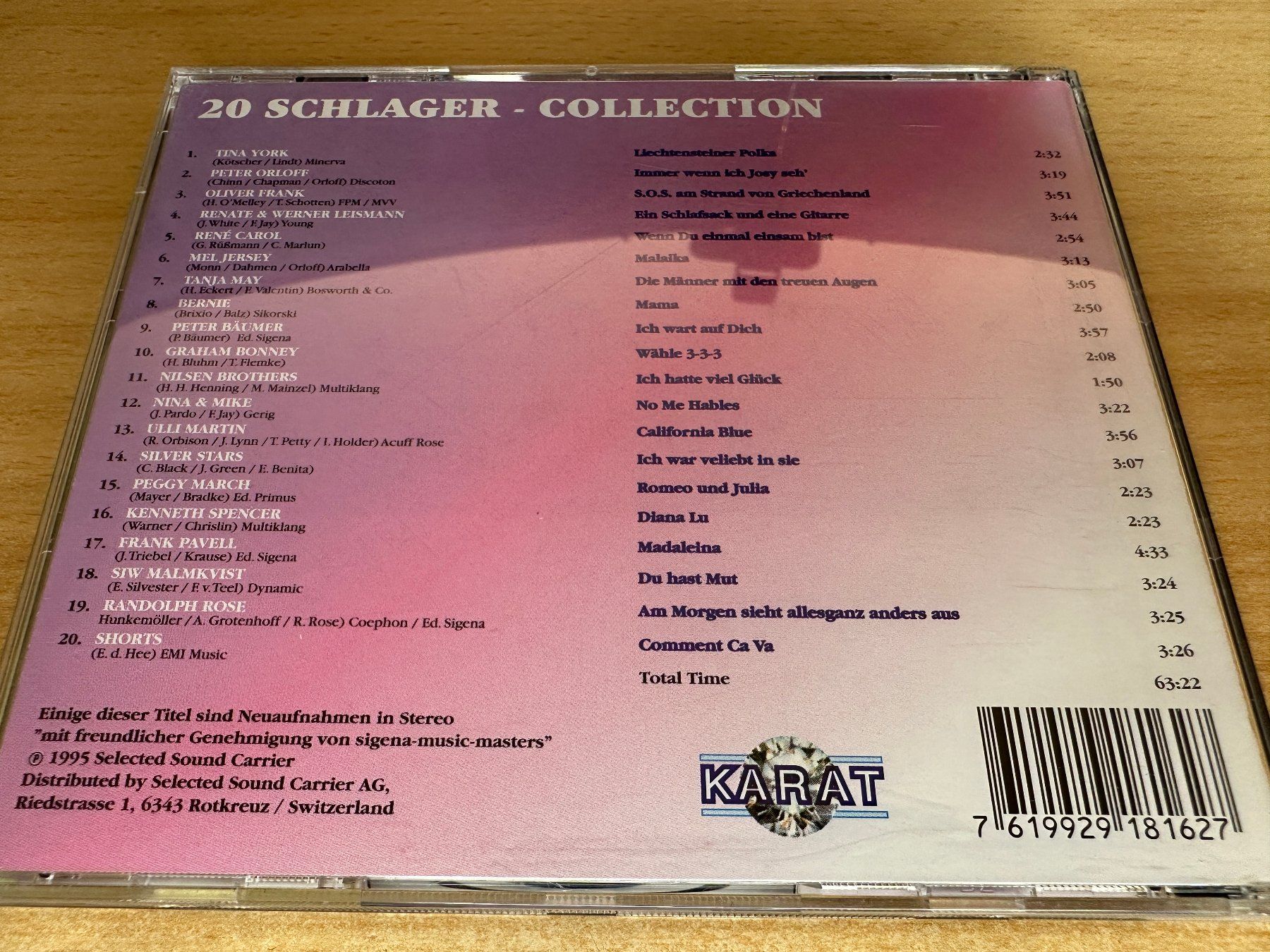 CD: E5 Various – 20 Schlager - Collection – Usato da Rikon im Tösstal venduto da Alpenmutz 1