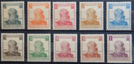 Württemberg Kat. 241-250 * 1916