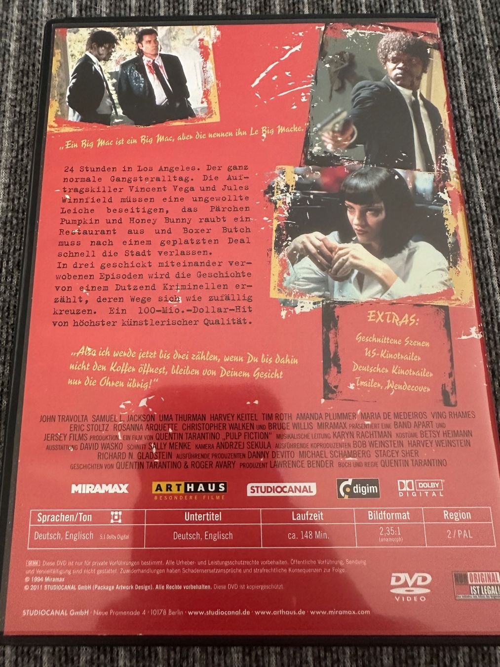 Tutti i DVDs: Pulp Fiction - KULT – Nuovo (secondo la descrizione) da Dierikon venduto da Butcherboy 1