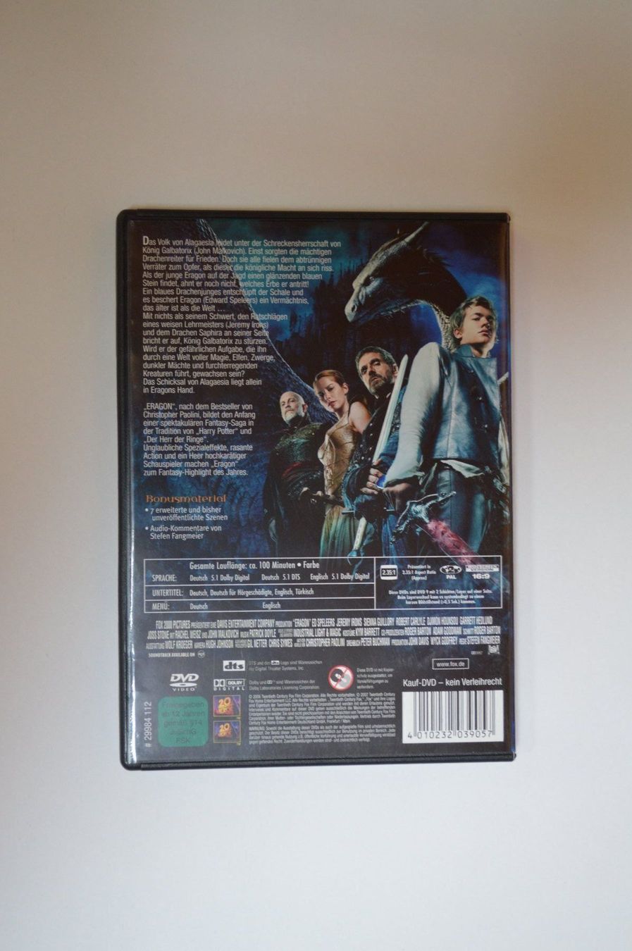 Tutti i DVDs: Eragon – Usato da Amden venduto da Arven-Schmuck 1