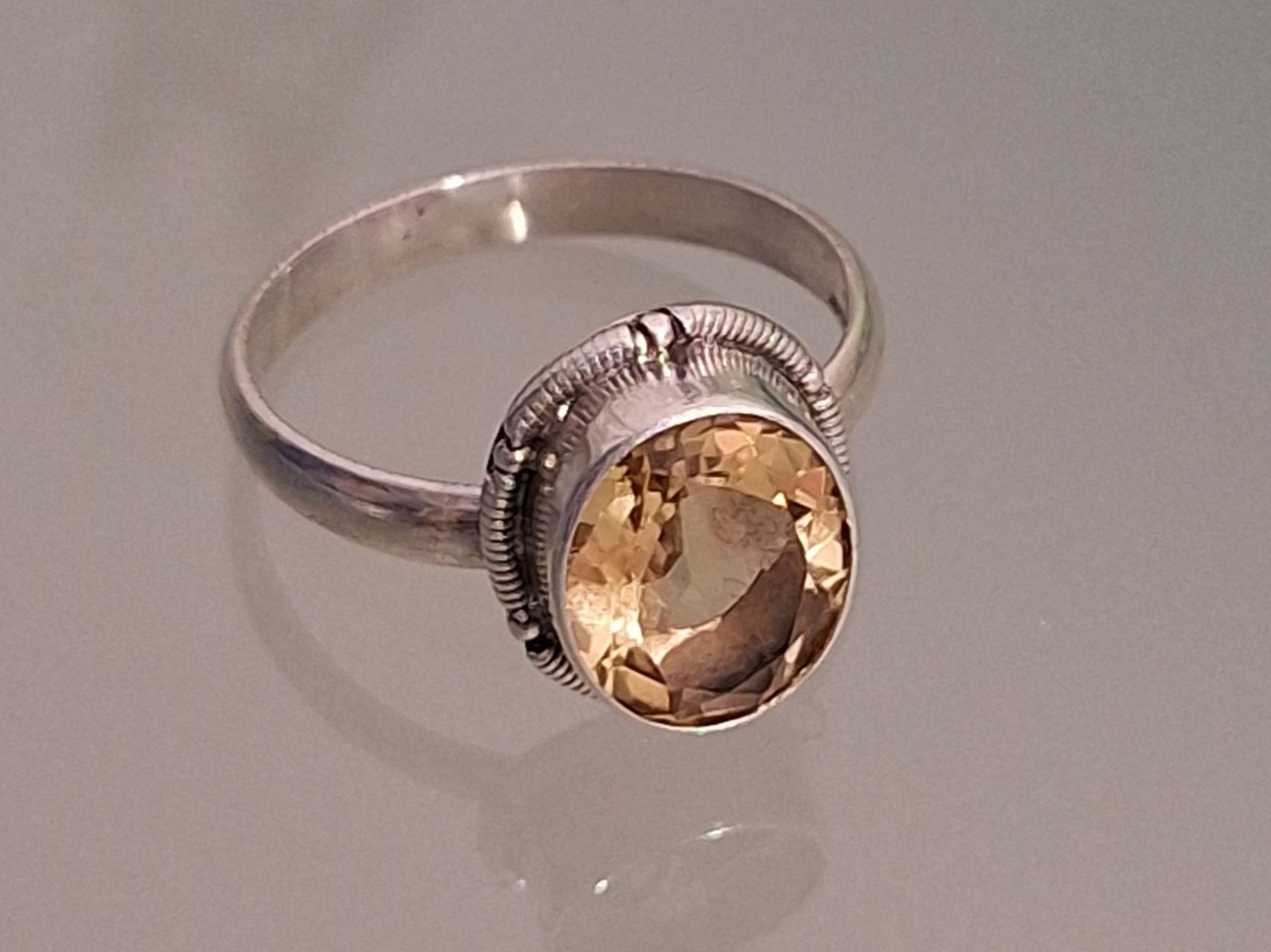 Bagues: Art Deco Zitrin Ring 925 18mm – D'occasion à Kerzers par ExpressoTerreno