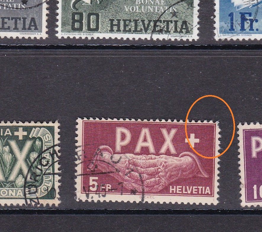 Tutti i francobolli: CH Briefmarken Lot "PAX-Satz 1945" – Usato da Münchwilen AG venduto da Nesar 1