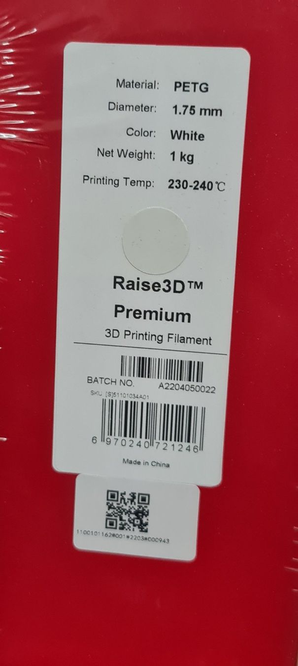 Filamento: Filament PETG Weiss >>>> GRATIS - VERSAND – Nuovo e nell'imballaggio originale da Lyss venduto da rochen54 1