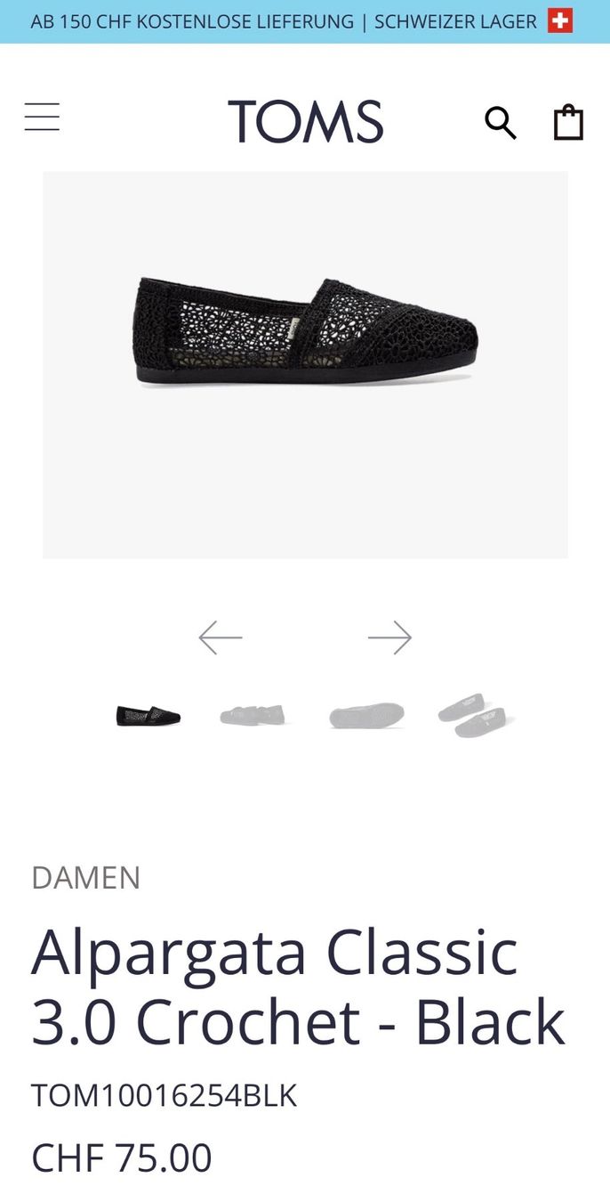 Toms Scarpe da donna: Neu** Toms Alpargata Classic Gr. 38.5 – Nuovo e nell'imballaggio originale da Zollikon venduto da Krenapf 5