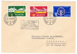 Lettre de Yverdon BPA A694 pour Lausanne le 15.V.55