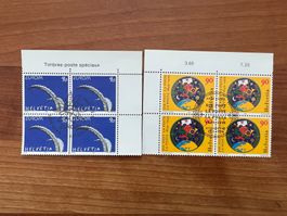1999  CH Erstag gest.Viererblock mit Tab  (K220)