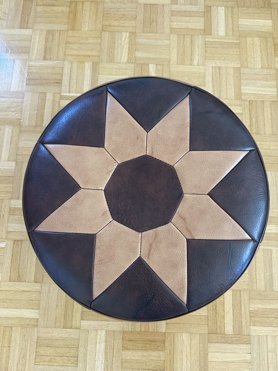 Pouf vintage style années 60–70, brun et cognac (Gebraucht) in Evilard ...