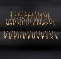 Buchstaben Halskette von A-Z in Gold