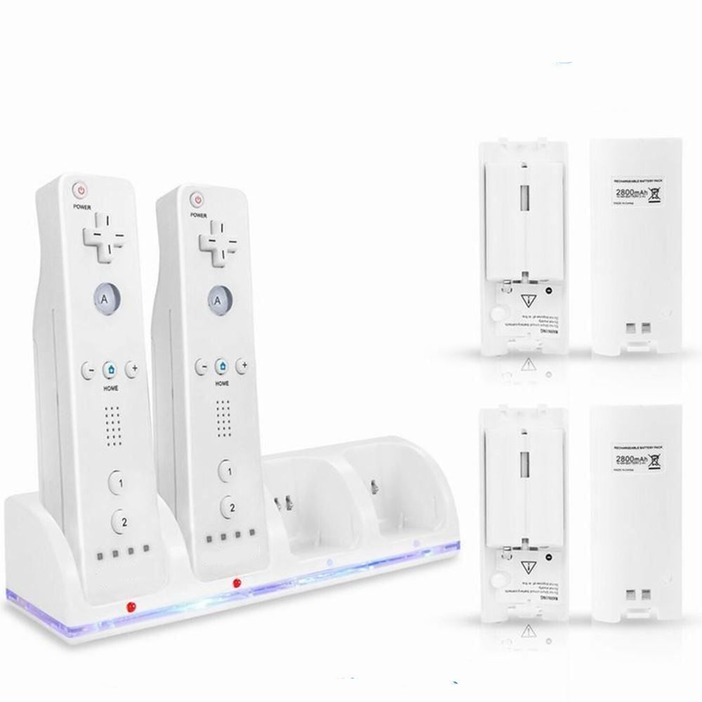 Caricabatterie: Nintendo Wii Remote Ladestation + 4 Akku – Nuovo (secondo la descrizione) da Thun venduto da Top32 1