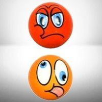 🌟💥2er-Set Antistress-Bälle Knautschball Smiley NEU! 🔴🟡🟢