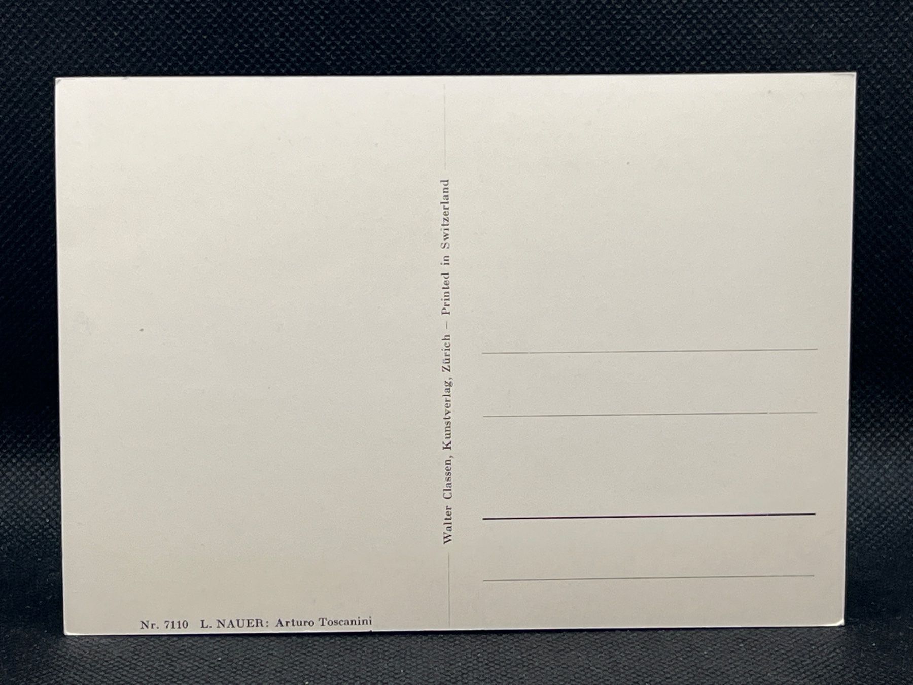 Cartoline postali: L. Nauer: Arturo Toscanini – Usato da Widnau venduto da Brusi9 1