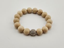 Damenarmband Tagua Nuss Armband Natur Hellbraun