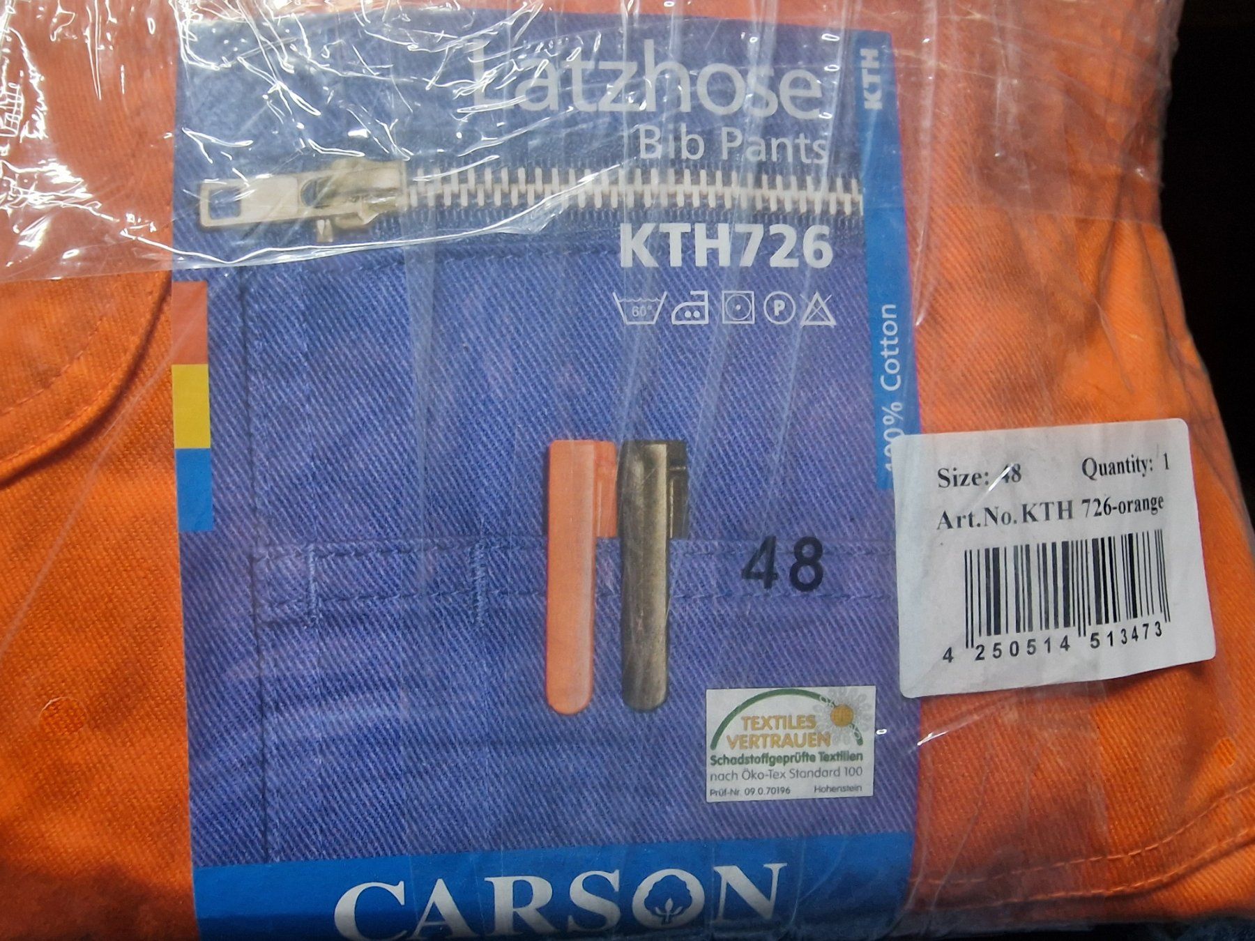 Hosen: Carson Classic Latzhose KTH726 Gr. 48 – Neu und originalverpackt aus Uerkheim von Kaufoption 3
